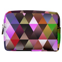 Abstract Geometric Triangles Shapes Make Up Pouch (medium)