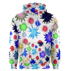 Inks Drops Black Colorful Paint Men s Pullover Hoodie by Pakrebo