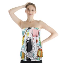 Sketch Cute Child Funny Strapless Top by Pakrebo