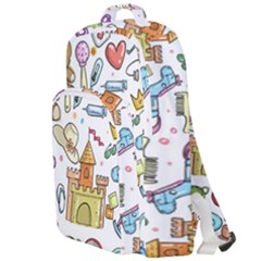 Baby Equipment Child Sketch Hand Double Compartment Backpack