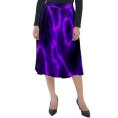 Purple Pattern Background Structure Classic Velour Midi Skirt 