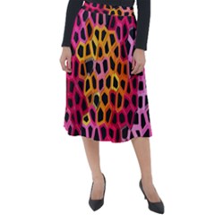 Mosaic Structure Pattern Background Classic Velour Midi Skirt 