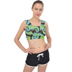 Fractal Julia Mandelbrot Art V-back Sports Bra