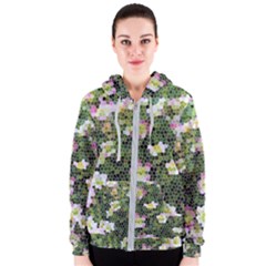 Mosaic Structure Pattern Background Women s Zipper Hoodie