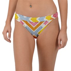 Line Pattern Cross Print Repeat Band Bikini Bottom by Pakrebo
