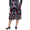 Model Abstract Texture Geometric Classic Velour Midi Skirt  View2