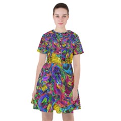 Pattern Structure Background Sailor Dress