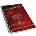 Wonderful Heart With Roses 5.5  x 8.5  Notebook View1