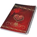 Wonderful Heart With Roses 5.5  x 8.5  Notebook View2