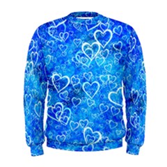 Valentine Heart Love Blue Men s Sweatshirt