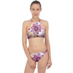 Star Flower Racer Front Bikini Set