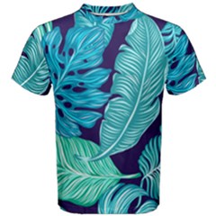 Tropical Greens Leaves Banana Men s Cotton Tee by Mariart