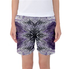 Pattern Abstract Horizontal Women s Basketball Shorts