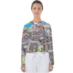 Village Place Portugal Landscape Women s Slouchy Sweat by Pakrebo