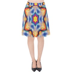 Pattern Abstract Background Art Velvet High Waist Skirt by Pakrebo