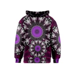 Kaleidoscope Round Circle Geometry Kids  Pullover Hoodie by Pakrebo