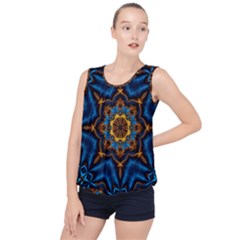 Pattern Abstract Background Art Bubble Hem Chiffon Tank Top