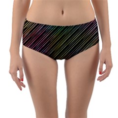 Pattern Abstract Desktop Fabric Reversible Mid-waist Bikini Bottoms by Pakrebo