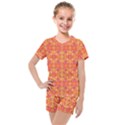 Desktop Pattern Abstract Orange Kids  Mesh Tee and Shorts Set View1