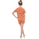 Desktop Pattern Abstract Orange Kids  Mesh Tee and Shorts Set View2