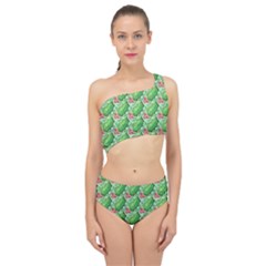 Default Texture Background Paper Spliced Up Two Piece Swimsuit