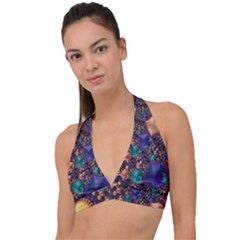 Pattern Art Ornament Fractal Halter Plunge Bikini Top