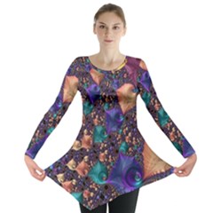 Pattern Art Ornament Fractal Long Sleeve Tunic 