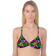 Hibiscus Flower Plant Tropical Reversible Tri Bikini Top by Pakrebo