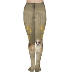 Cute Little Chihuahua With Hearts On The Moon Tights by FantasyWorld7