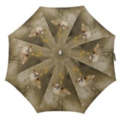 Cute Little Chihuahua With Hearts On The Moon Straight Umbrellas by FantasyWorld7