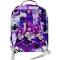 Pretty Purple Pansies Double Compartment Backpack View3