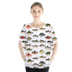 Ml 71 Fish Of North America Batwing Chiffon Blouse