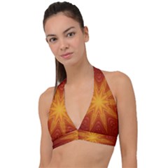 Fractal Wallpaper Colorful Abstract Halter Plunge Bikini Top