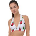 Christmas Stocking Candle Halter Plunge Bikini Top View1