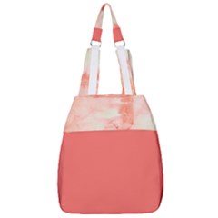 Coral Marble Center Zip Backpack