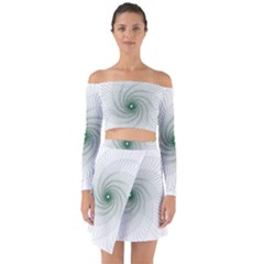 Spirograph Pattern Off Shoulder Top With Skirt Set by Mariart