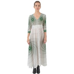 Spirograph Pattern Button Up Boho Maxi Dress by Mariart