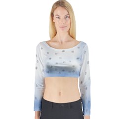 Simple Minimal Shapes Brushes Design Long Sleeve Crop Top