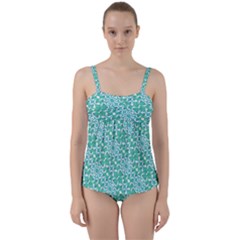 Colorful Abstract Print Pattern Twist Front Tankini Set by dflcprintsclothing