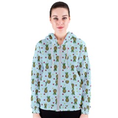 Pineapple Watermelon Fruit Lime Women s Zipper Hoodie by Mariart
