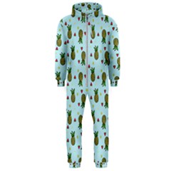 Pineapple Watermelon Fruit Lime Hooded Jumpsuit (men)  by Mariart