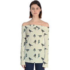 Bird Is The Word Off Shoulder Long Sleeve Top by WensdaiAmbrose