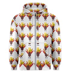 Turkey Thanksgiving Background Men s Zipper Hoodie by Mariart