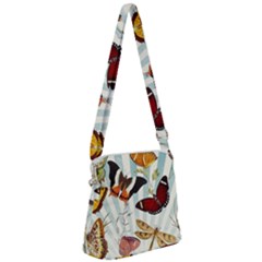 My Butterfly Collection Zipper Messenger Bag by WensdaiAmbrose