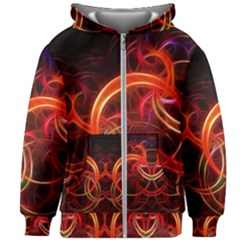 Background Fractal Abstract Kids  Zipper Hoodie Without Drawstring