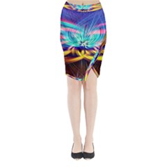 Colorful Chakra Lsd Spirituality Midi Wrap Pencil Skirt by Pakrebo