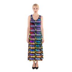 Pattern Background Creativity Sleeveless Maxi Dress by Pakrebo