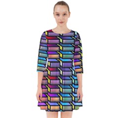 Pattern Background Creativity Smock Dress by Pakrebo