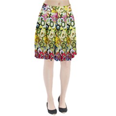 Pattern Background Abstract Color Pleated Skirt