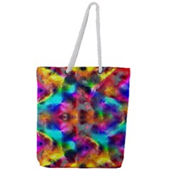 Farbenpracht Kaleidoscope Full Print Rope Handle Tote (large)
